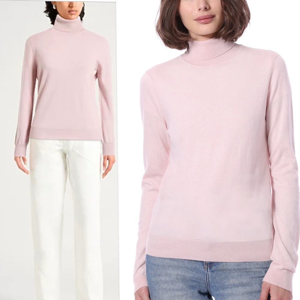 C by Bloomingdale's 100% Cashmere Turtleneck Sweater In Petal Pink Size XS